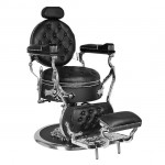 Gabbiano Barber chair Cesare Silver Black - 0133780 BARBER CHAIR
