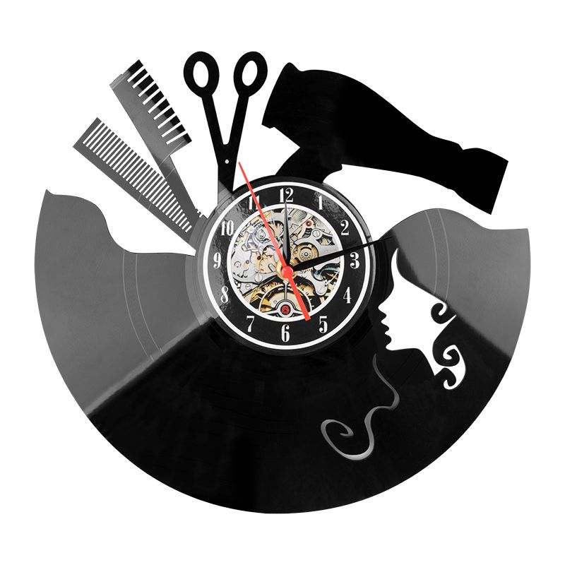 Decorative hair salon clock Q-102 - 0133954 WALL CLOCKS