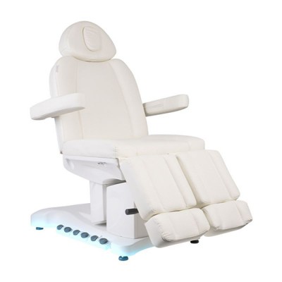 Electric aesthetic and podiatry chair Pedi Pro with heated mattress Azzuro with 3 motors White - 0134888
