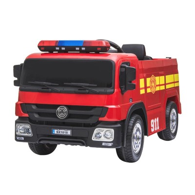 Professional hair salon child seat Fire truck with battery - 0135163