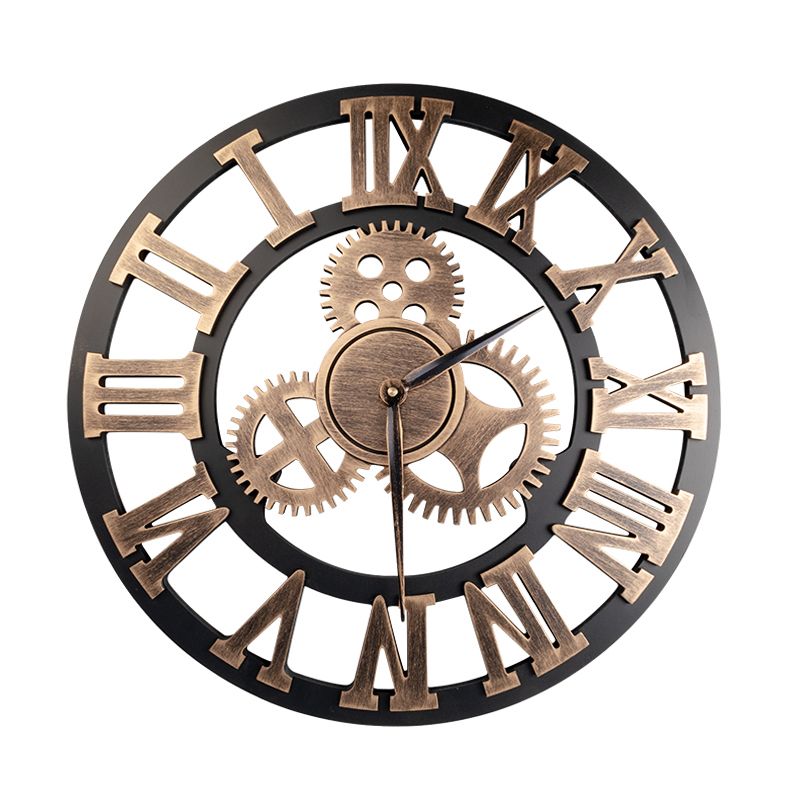 Decorative hair salon clock Brass Gears - 0135175 WALL CLOCKS