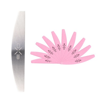 Exo metallic nail file with adhesive stickers 240grit 10pcs - 0136753