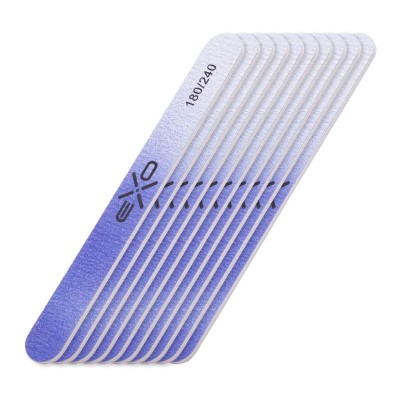 Exo Professional Nail File 180/240 grit Straight 10pieces - 0137622