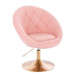 Vanity Chair Impressive Gold Base Pink Color - 5400178 AESTHETIC STOOLS
