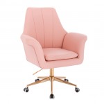 Lounge Chair Gold base Lovely Pink - 5400198 AESTHETIC STOOLS