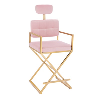 Makeup Chair Luxury Gold Pink - 5400202