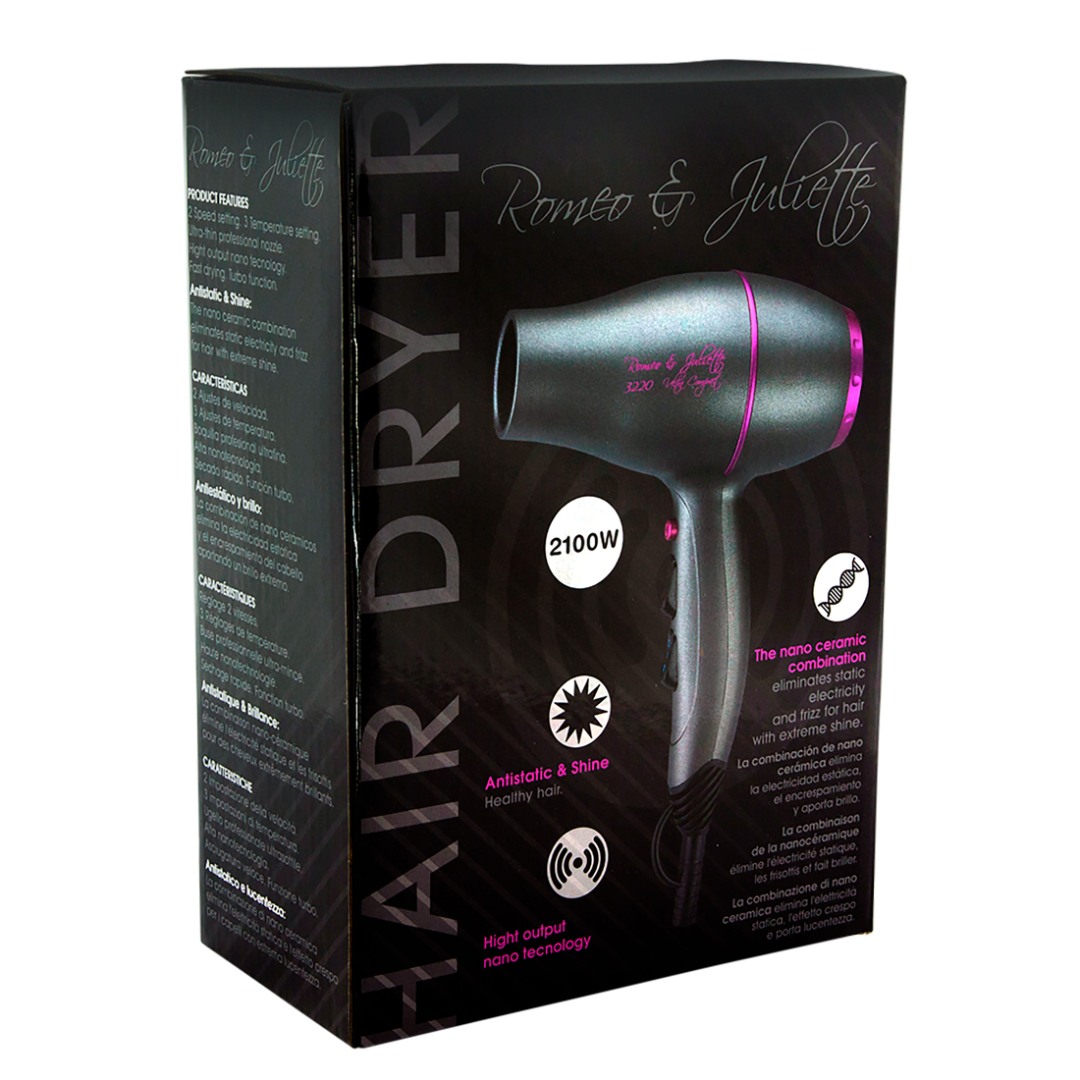 AlbiPro Professional hair dryer Ultra Compact Rose R&J 2100 Watt 3220P - 9600115 HAIR DRYERS
