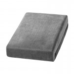  Velvet aesthetic blanket cover 70x190cm Gray - 0140914 SINGLE USE PRODUCTS