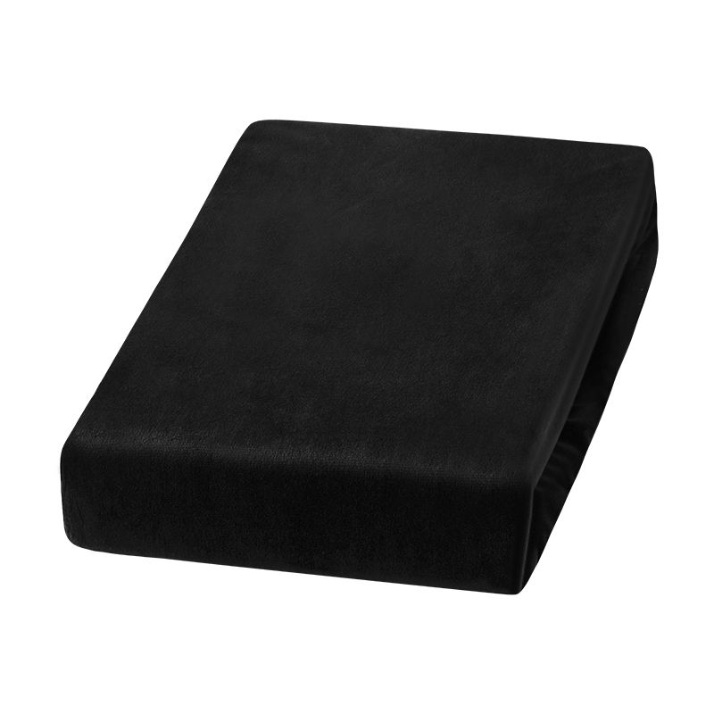 Velvet aesthetic blanket cover 70x190cm Black - 0140915 SINGLE USE PRODUCTS