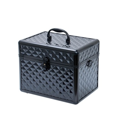  Metal beauty case with mirror Black-5866150