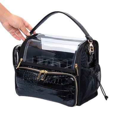 Beauty case with acrylic dividers Pu Leather-5866187