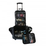 Rolling beauty suitcase Leather Black-5866157 MAKE UP - MANICURE - HAIRDRESSING CASES