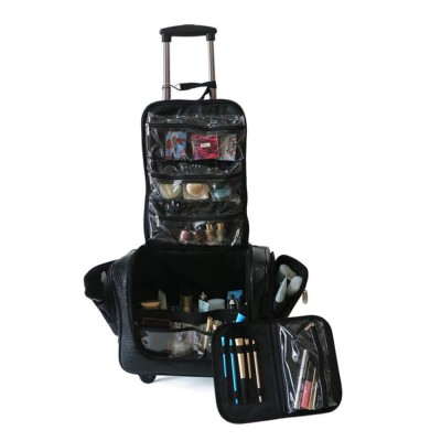 Rolling beauty suitcase Leather Black-5866157