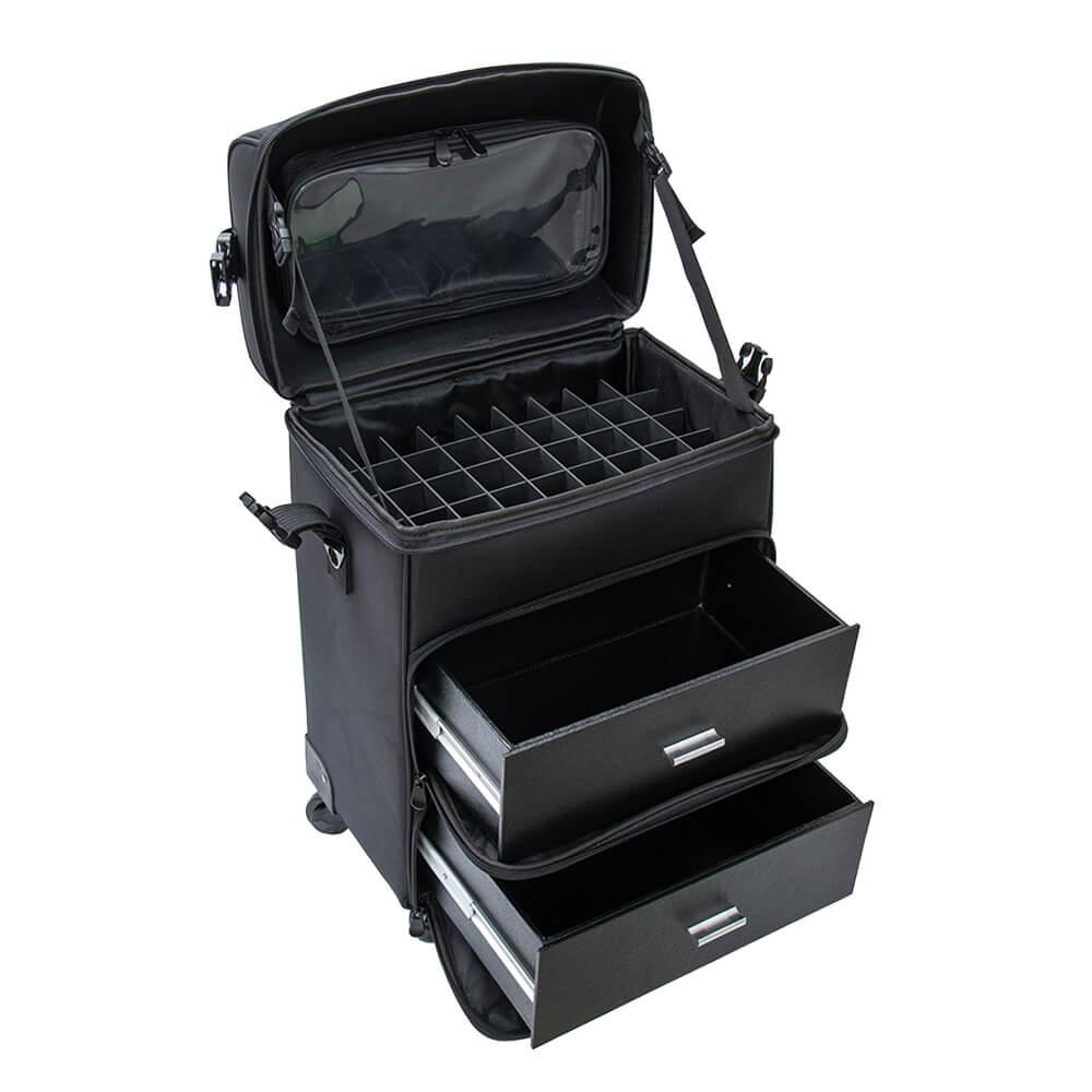 Rolling beauty suitcase Black-5866190 MAKE UP - MANICURE - HAIRDRESSING CASES