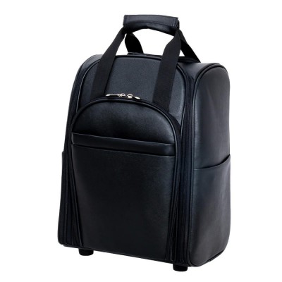 Rolling beauty suitcase Leather Black-5866161