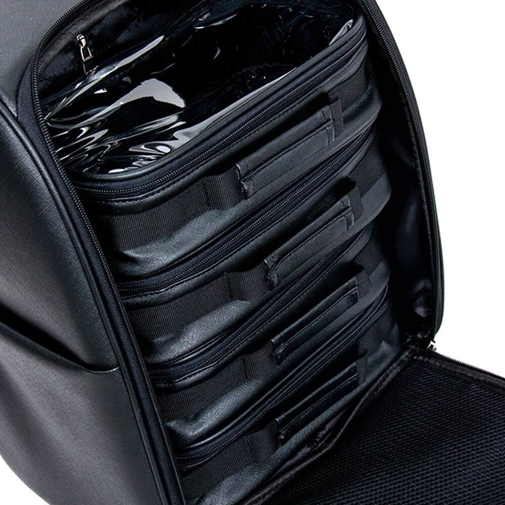 Rolling beauty suitcase Leather Black-5866161 КУФАРИ ЗА ГРИМ - МАНИКЮР - ФРИЗЬОРСТВО