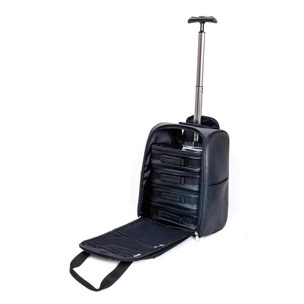 Rolling beauty suitcase Leather Black-5866161 MAKE UP - MANICURE - HAIRDRESSING CASES