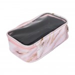 Beauty Case PU Leather Marble Pink  22,5*14*7,5cm -5866182 MAKE UP - MANICURE - HAIRDRESSING CASES