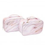 Beauty Case PU Leather Marble Pink  22,5*14*7,5cm -5866182 КУФАРИ ЗА ГРИМ - МАНИКЮР - ФРИЗЬОРСТВО