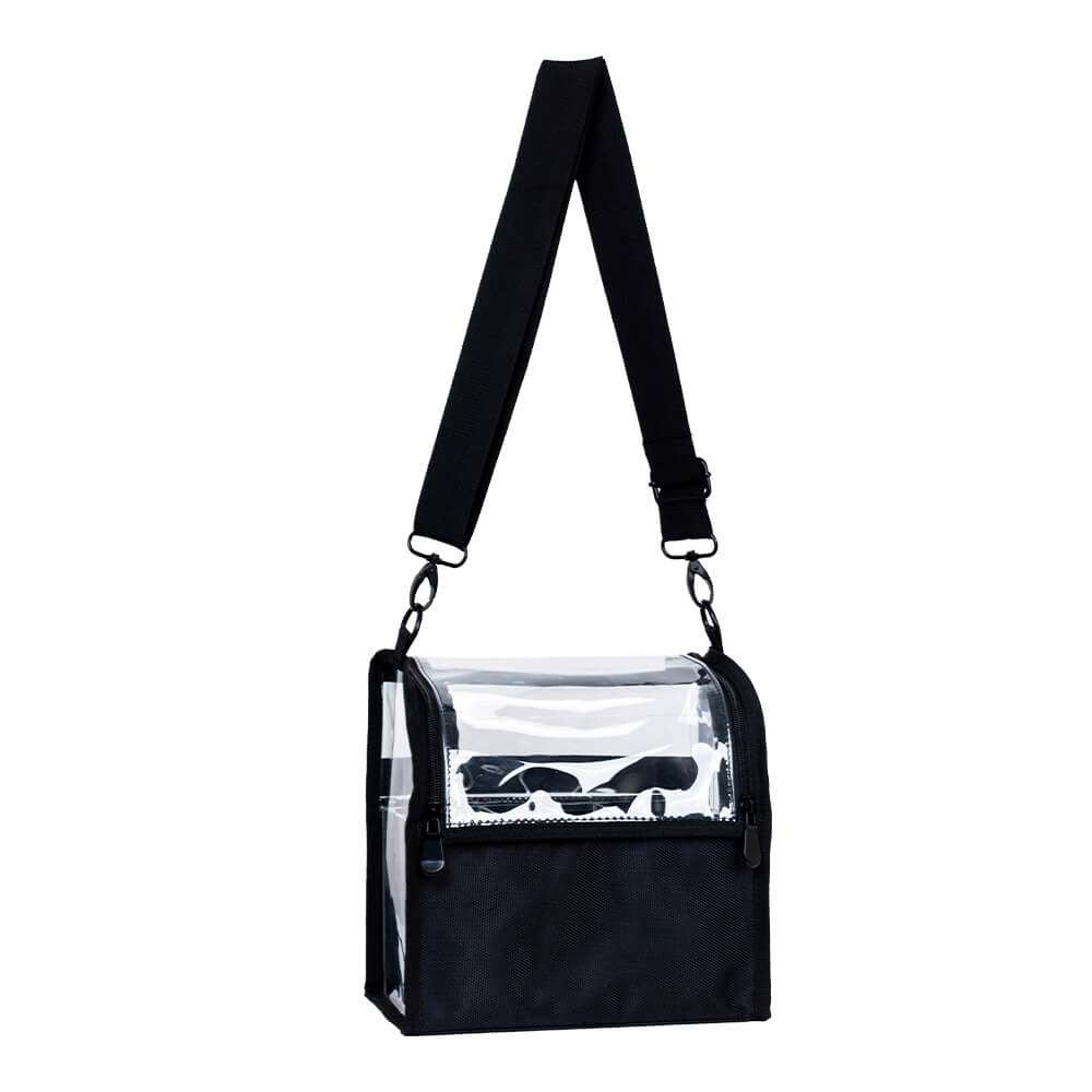 Beauty Bag Large Size Clear Black With Shoulder Strap -5866164 MAKE UP - MANICURE - HAIRDRESSING CASES