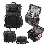 Rolling beauty suitcase 3 in 1 Leather Black-5866158 MAKE UP - MANICURE - HAIRDRESSING CASES