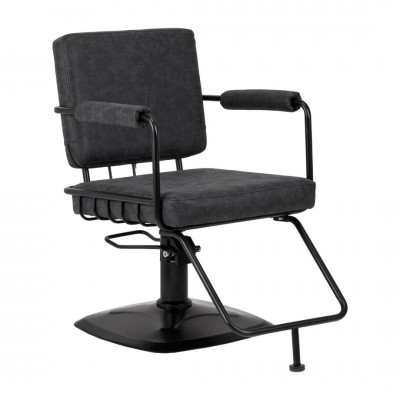 Hair Salon chair Catania Loft Old Leather dark black-0147876
