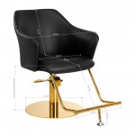 Barber chair Marbella Gold Black -0148060 HAIR SALON CHAIRS 