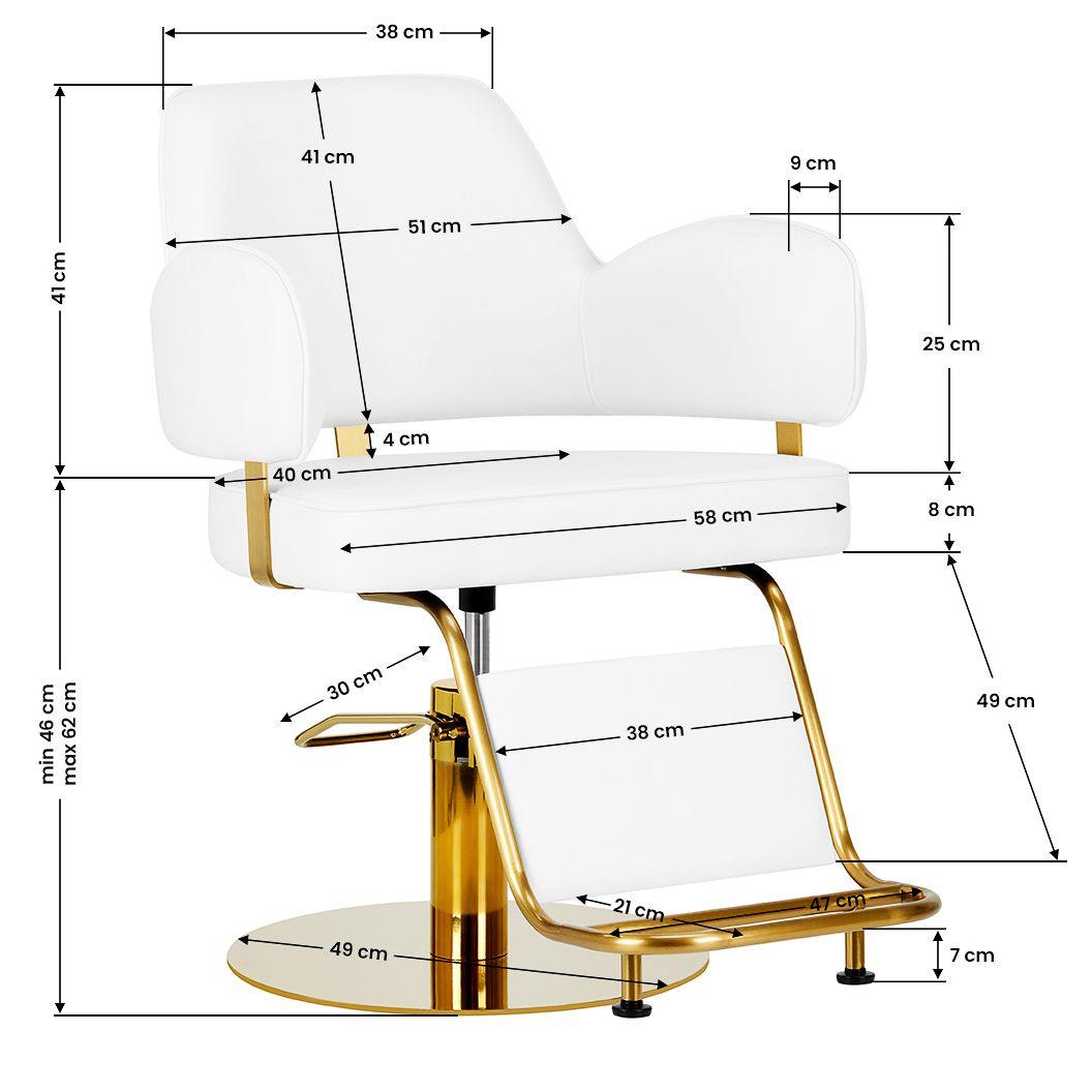Barber chair Linz Gold White-0148061 LUXURY CHAIRS COLLECTION