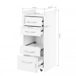 Wheeled beauty assistant White -0147821 HELPING CABINETS