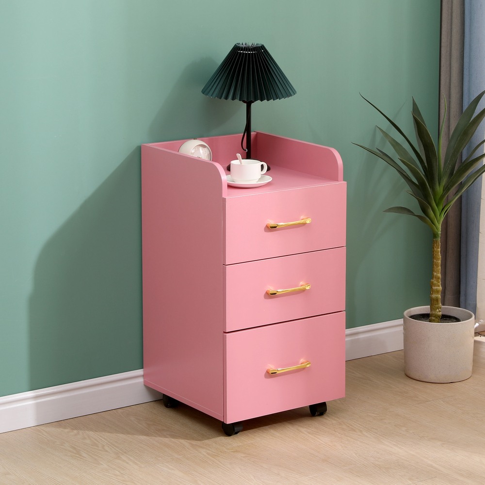 Wheeled beauty assistant Pink Gold-6961053 HELPING CABINETS