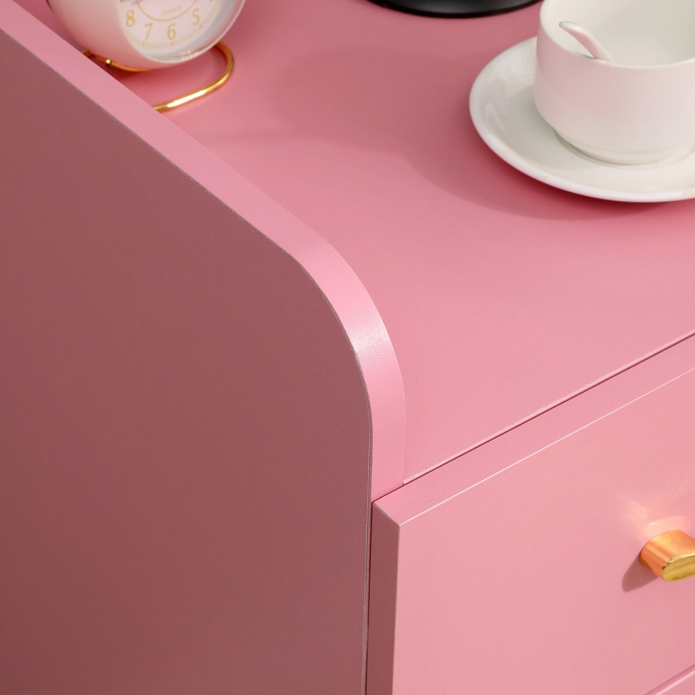 Wheeled beauty assistant Pink Gold-6961053 HELPING CABINETS