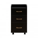 Wheeled beauty assistant Black Gold -6961057 HELPING CABINETS