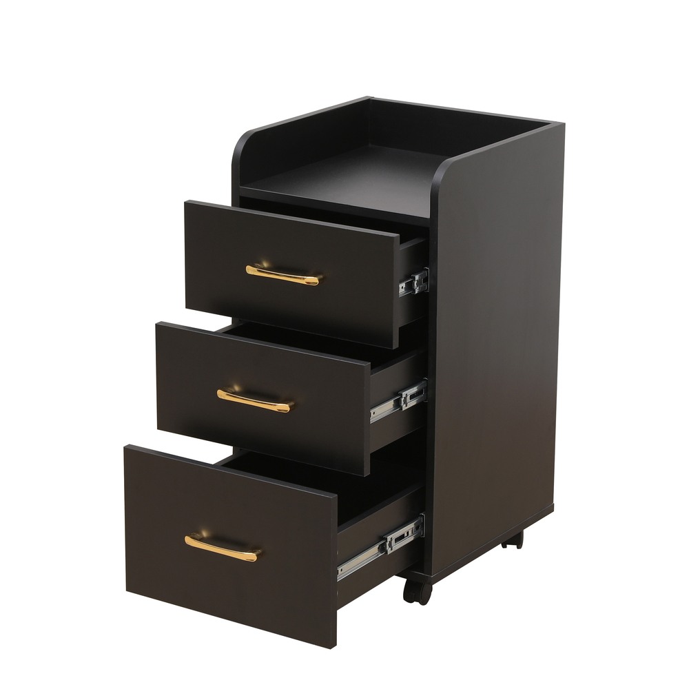 Wheeled beauty assistant Black Gold -6961057 HELPING CABINETS