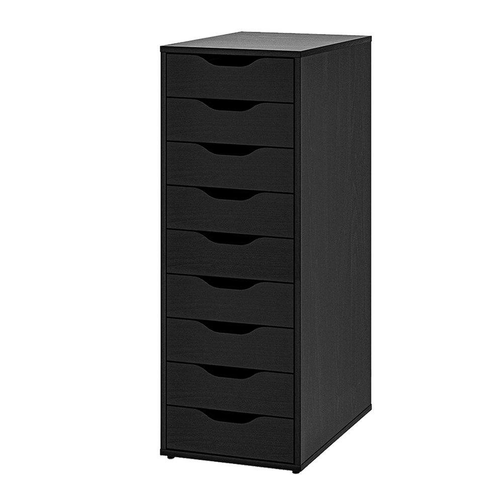 Vanity Beauty Storage Station with 9 storage drawers Black - 6961038 BOUDOIR LUXURY COLLECTION