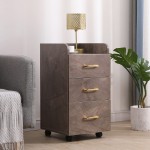 Wheeled beauty assistant Gray with Gold Effect-6961055 HELPING CABINETS