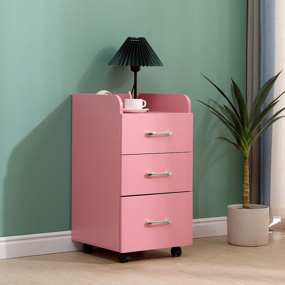 Wheeled beauty assistant Pink Silver-6961054 HELPING CABINETS