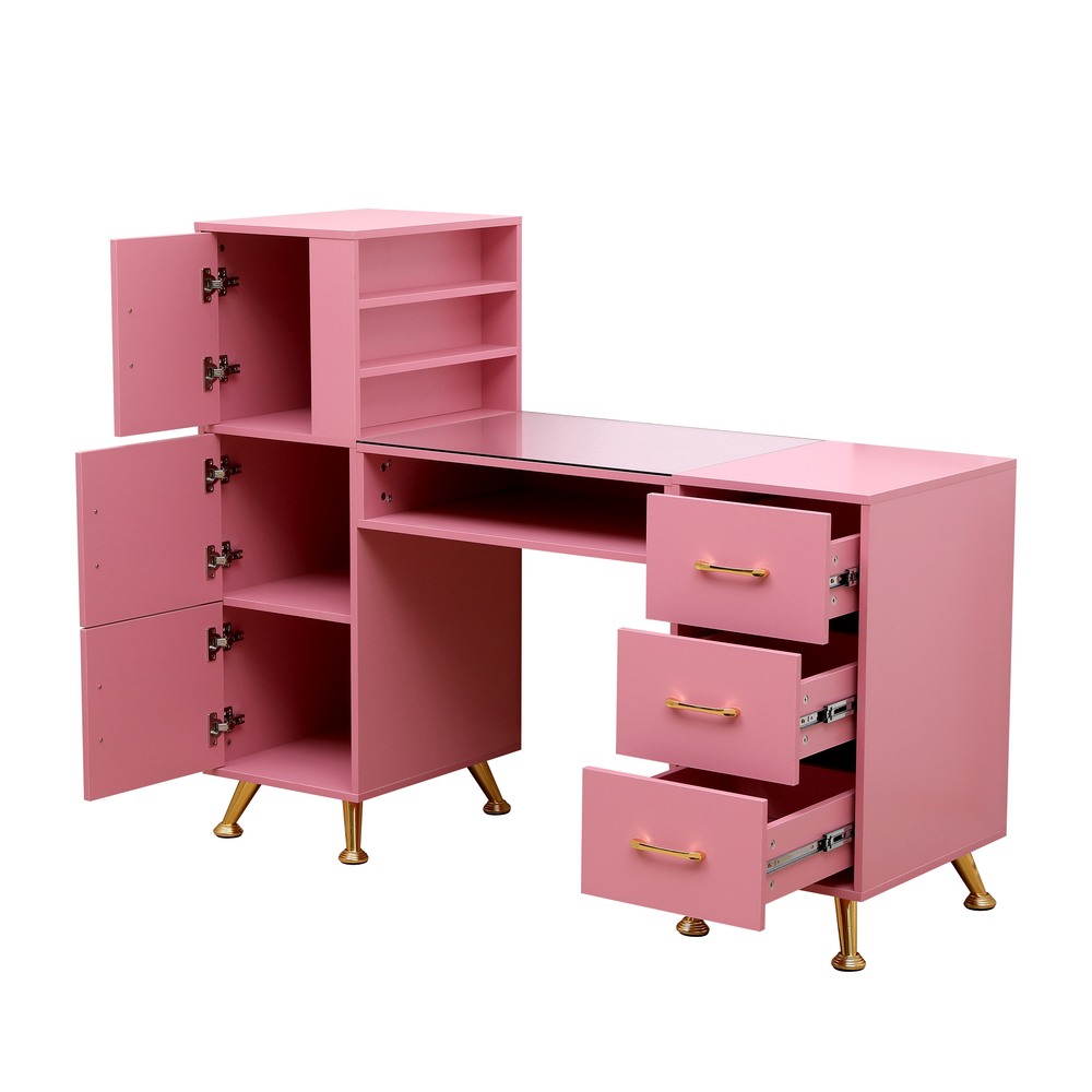 Best Seller work desk Pink Gold-6961044 MANICURE TROLLEY CARTS-TABLES
