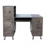 Best Seller work desk Gray with Gold Effect-6961047 MANICURE TROLLEY CARTS-TABLES