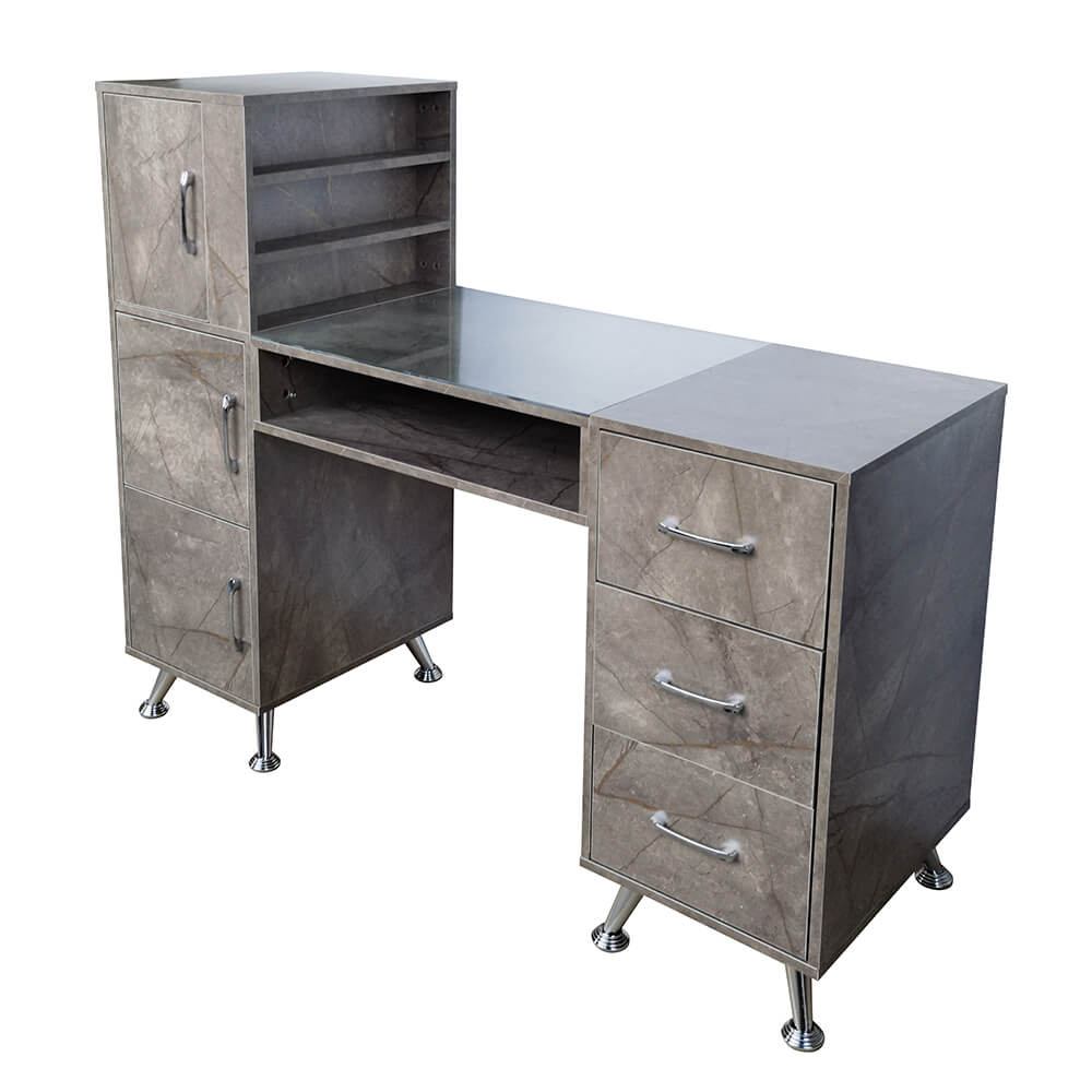 Best Seller work desk Gray with Gold Effect-6961047 MANICURE TROLLEY CARTS-TABLES