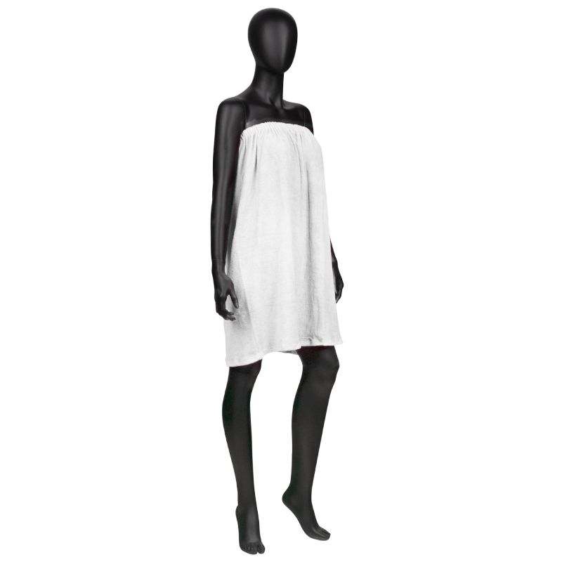Aesthetic terry dress in white - 0100287 SINGLE USE PRODUCTS