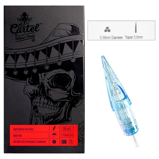 El Cartel tattoo needles 0.35mm 3RS Shader 10 pieces  - 0134219 Tattoo Accessories