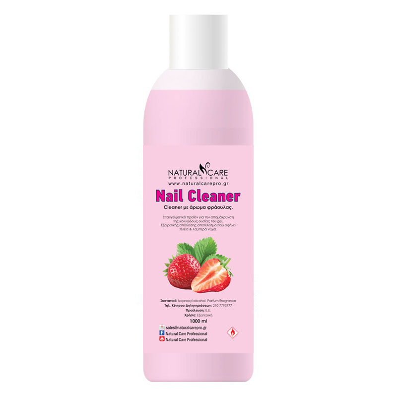 Cleaner strawberry 1000ml - 0125993 PREPARATION-ACETONE-CLEANER-SOAK OFF REMOVER