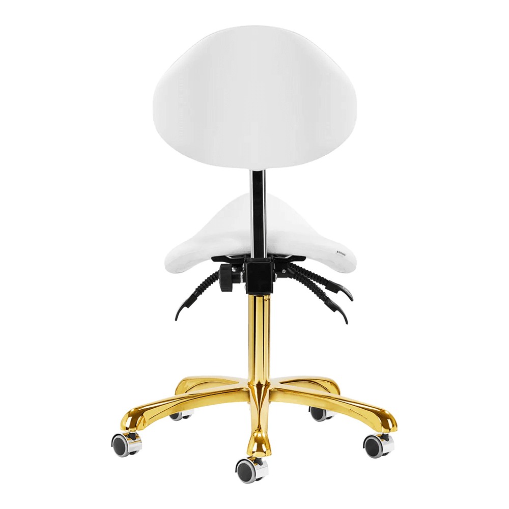 Professional manicure stool gold white-0147847 AESTHETIC STOOLS