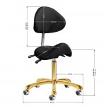 Professional manicure stool gold black-0147848 КОЗМЕТИЧНИ ТАБУРЕТКИ