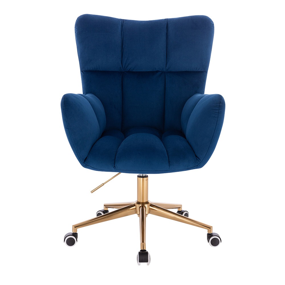 Lounge Chair Gold Velvet Blue-5400391