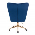 Lounge Chair Gold Velvet Blue-5400391