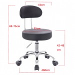 Pedicure & cosmetic stool black - 5410101 PEDICURE STOOLS