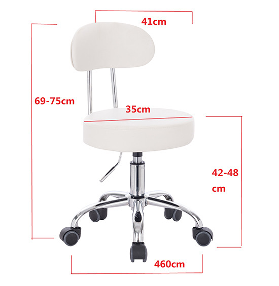 Professional pedicure & cosmetic stool white - 5410102 PEDICURE STOOLS
