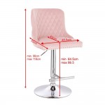 Luxury Bar stool Lion King Velvet Light Pink - 5450105 