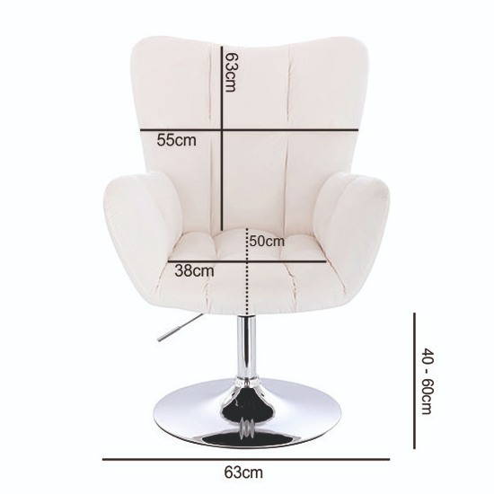Lounge Chair Silver Base Velvet Pink - 5400191 AESTHETIC STOOLS